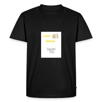 First Design - Men's Premium Organic T-Shirt - black - Front - Nico (187cm)