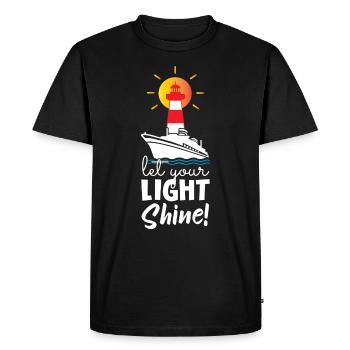Laissez briller votre lumière Phare - T-shirt Premium bio Homme - noir - Devant - Nico (187cm)