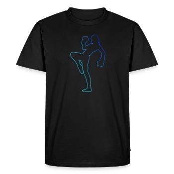Kickboxing Kickboxing Kickboxer Kickboxing Femmes - T-shirt Premium bio Homme - noir - Devant - Nico (187cm)
