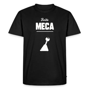 Boîte meca - T-shirt Premium bio Homme - noir - Devant - Nico (187cm)