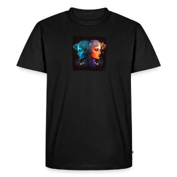 Gemini Zodiac Watercolor Watercolor Boho - Men's Premium Organic T-Shirt - black - Front - Nico (187cm)