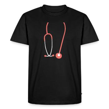 stethoscope doctor systemically important corona hero corona - Men's Premium Organic T-Shirt - black - Front - Nico (187cm)
