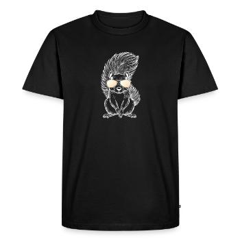 Squirrel 🐿️ - Men's Premium Organic T-Shirt - black - Front - Nico (187cm)