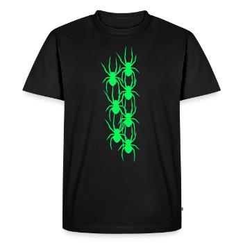 Spider Spider Animals Horror Halloween - Men's Premium Organic T-Shirt - black - Front - Nico (187cm)
