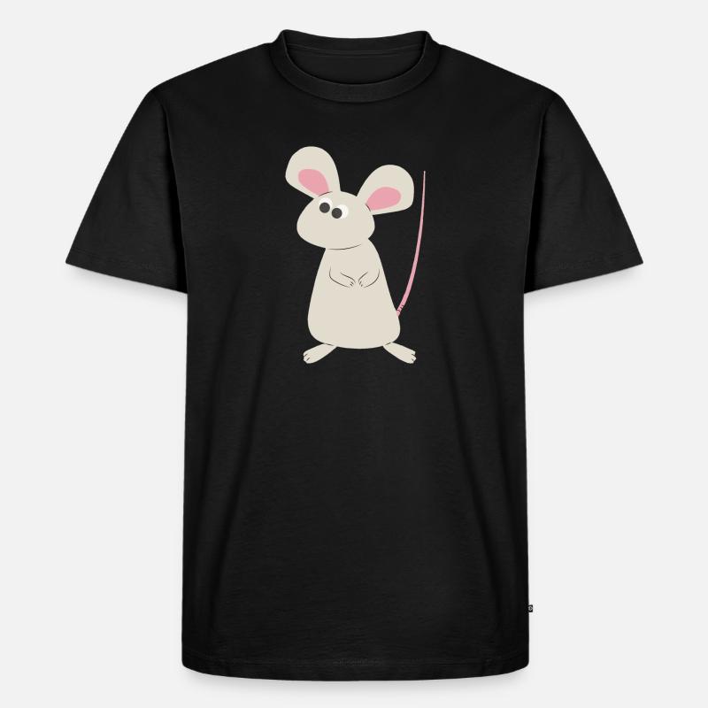 Cleveres Mäuschen - Männer Premium Bio T-Shirt - Schwarz