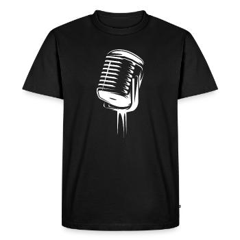 Microphone Icon Music Musician Singer Rapper icon - Men's Premium Organic T-Shirt - black - Front - Nico (187cm)