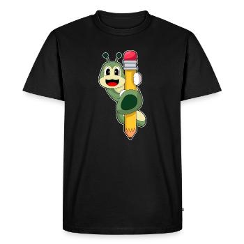 Caterpillar Pupil Pencil School - Men's Premium Organic T-Shirt - black - Front - Nico (187cm)