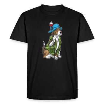 Canne à pêche pour pêche de pêche pour pêcheurs de pêche - T-shirt Premium bio Homme - noir - Devant - Nico (187cm)