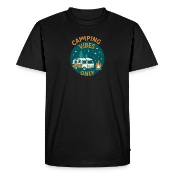 Camping Vibes Only - Leisure Design - Men's Premium Organic T-Shirt - black - Front - Nico (187cm)