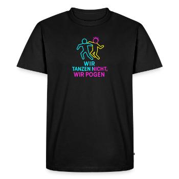 Neon Pogo Dance Duo - Men's Premium Organic T-Shirt - black - Front - Nico (187cm)