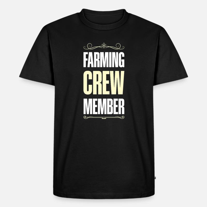 Farming Crew - Männer Premium Bio T-Shirt - Schwarz