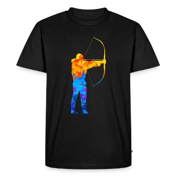 Archer Archer Archery - Men's Premium Organic T-Shirt - black - Front - Nico (187cm)