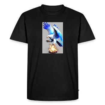 White Animals Eagle - Men's Premium Organic T-Shirt - black - Front - Nico (187cm)