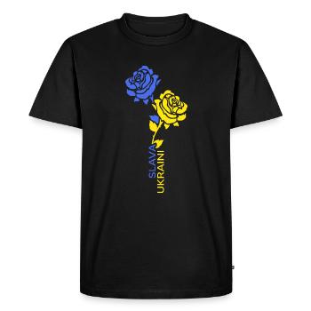 L’UKRAINE soutient Kiev Zelensky slava ukraini - T-shirt Premium bio Homme - noir - Devant - Nico (187cm)