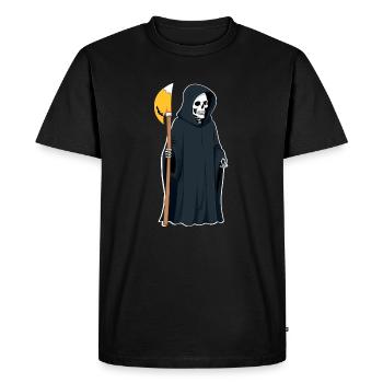 Faucheuse Faux Parrain Mort - T-shirt Premium bio Homme - noir - Devant - Nico (187cm)