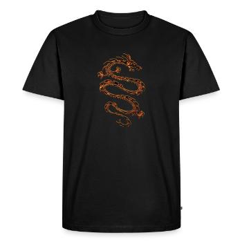 Dragons fantaisie dragons reptiles bêtes - T-shirt Premium bio Homme - noir - Devant - Nico (187cm)