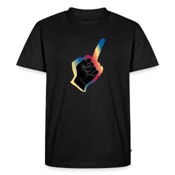 Aura de poing noir - T-shirt Premium bio Homme - noir - Devant - Nico (187cm)