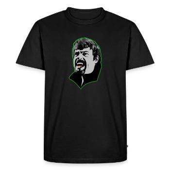 A hungry vampire man - green - Men's Premium Organic T-Shirt - black - Front - Nico (187cm)