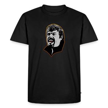 A hungry vampire man - orange - Men's Premium Organic T-Shirt - black - Front - Nico (187cm)