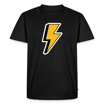 Rétro Lightning - T-shirt Premium bio Homme - noir - Devant - Nico (187cm)
