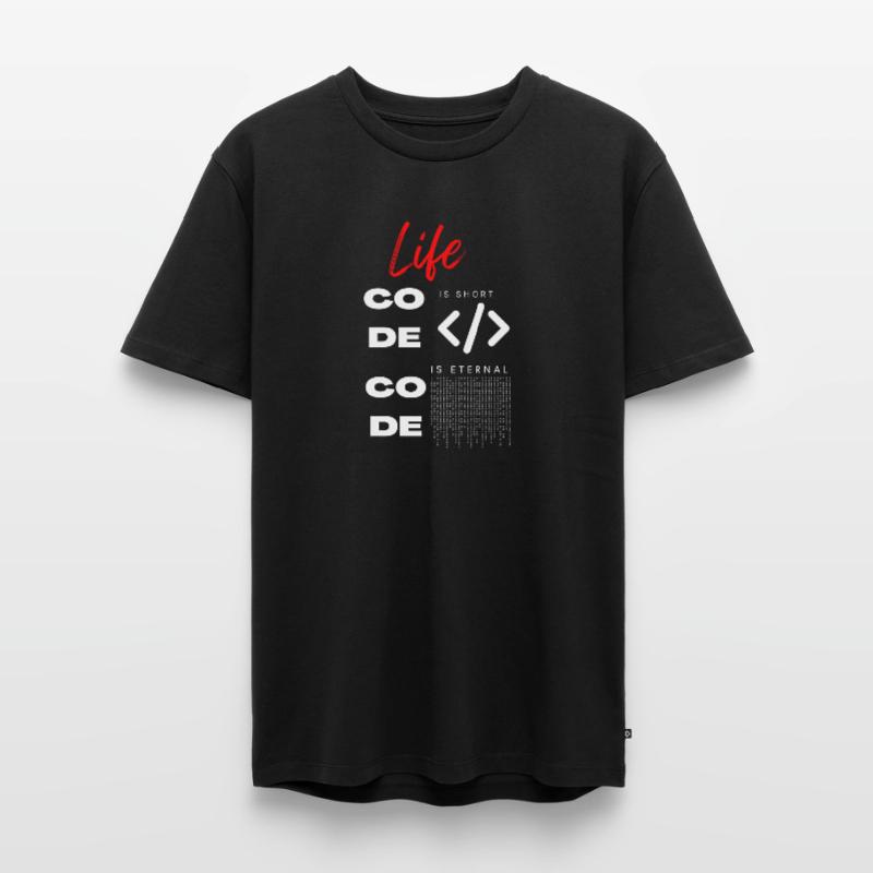 Life is short Code Programmierer Tee Männer Premium Bio T-Shirt