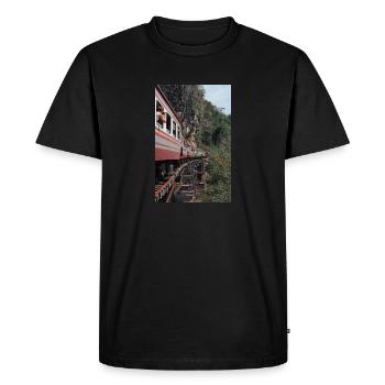 Train - T-shirt Premium bio Homme - noir - Devant - Nico (187cm)