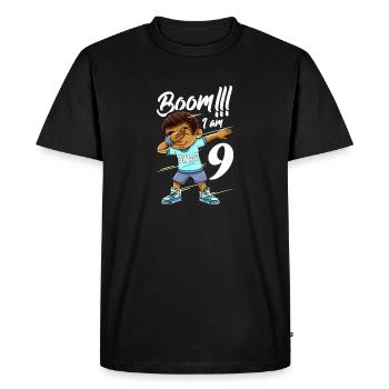 Boom Im 9 Year Old Black Boy Dabbing - Men's Premium Organic T-Shirt - black - Front - Nico (187cm)