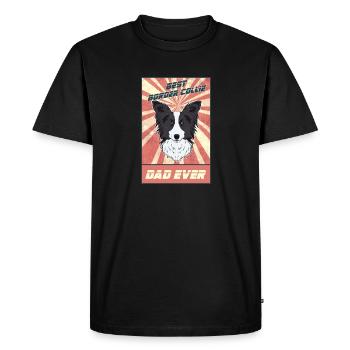 Meilleur Border Collie Dad Ever I Border Collie Lover - T-shirt Premium bio Homme - noir - Devant - Nico (187cm)