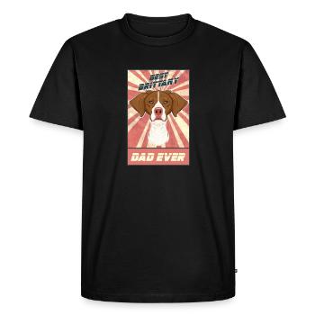 Meilleur père breton de tous les temps I Spaniel Lover - T-shirt Premium bio Homme - noir - Devant - Nico (187cm)