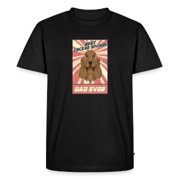 Best Cocker Spaniel Dad Ever I Cocker Spaniel - Men's Premium Organic T-Shirt - black - Front - Nico (187cm)