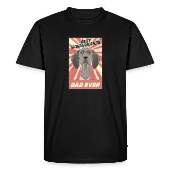 Meilleur père Weimaraner de tous les temps I Weimaraner Lover - T-shirt Premium bio Homme - noir - Devant - Nico (187cm)