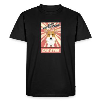 Meilleur père gallois Corgi Ever I Corgi Lover - T-shirt Premium bio Homme - noir - Devant - Nico (187cm)