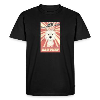 Meilleur père West Highland Terrier Jamais Amoureux de Westi - T-shirt Premium bio Homme - noir - Devant - Nico (187cm)
