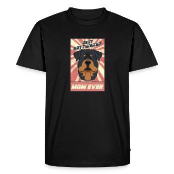 Best Rottweiler Mom Ever I Rottweiler Lover - Men's Premium Organic T-Shirt - black - Front - Nico (187cm)