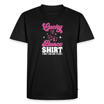 Jeu de dés Bunco - T-shirt Premium bio Homme - noir - Devant - Nico (187cm)