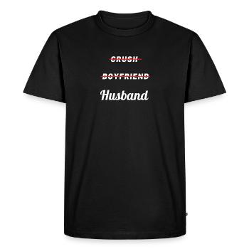 Crush Boyfriend Husband all about Love evolving - Men's Premium Organic T-Shirt - black - Front - Nico (187cm)