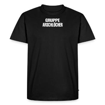 Gruppe Arschlöcher Lustig Humor Gruppe Arschloch - Männer Premium Bio T-Shirt - Schwarz - Vorne - Nico (187cm)