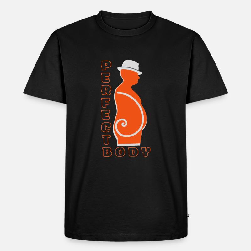 perfekter Körper - Männer Premium Bio T-Shirt - Schwarz