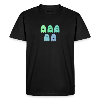 Fantôme d’Halloween - T-shirt Premium bio Homme - noir - Devant - Nico (187cm)