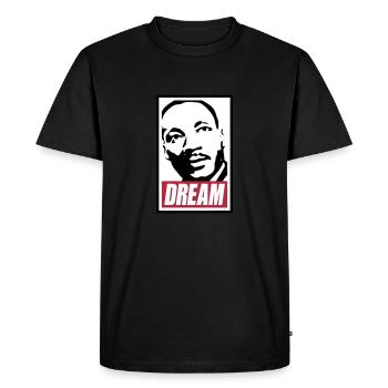 Obey x Dream MLK - T-shirt Premium bio Homme - noir - Devant - Nico (187cm)