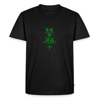 gothic cross and skullgreen - Men's Premium Organic T-Shirt - black - Front - Nico (187cm)