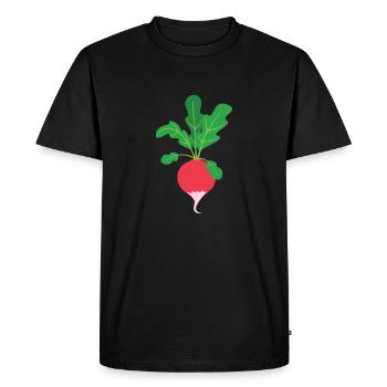 Radis - T-shirt Premium bio Homme - noir - Devant - Nico (187cm)