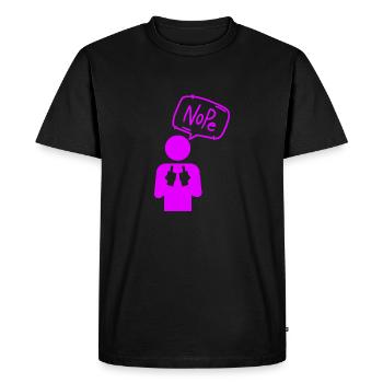Nope - Men's Premium Organic T-Shirt - black - Front - Nico (187cm)