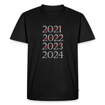meilleur vente bonne année 2023 2024 - T-shirt Premium bio Homme - noir - Devant - Nico (187cm)