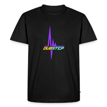Dub Step Techno Musique Pulsation Fréquence cardiaque - T-shirt Premium bio Homme - noir - Devant - Nico (187cm)