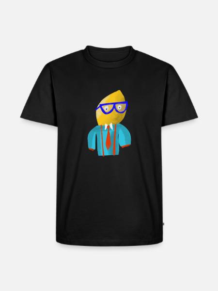 Mr Lemon Head - Men's Premium Organic T-Shirt - black