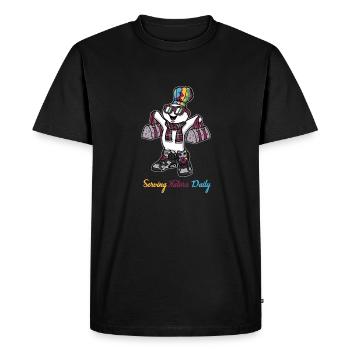 Servir les détracteurs tous les jours - T-shirt Premium bio Homme - noir - Devant - Nico (187cm)