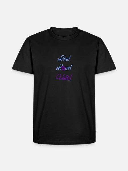 Live! Love! Hula! - Men's Premium Organic T-Shirt - black