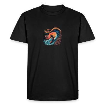 Garçon surfeur de Palm Beach - T-shirt Premium bio Homme - noir - Devant - Nico (187cm)