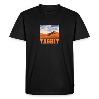 Taghit - T-shirt Premium bio Homme - noir - Devant - Nico (187cm)